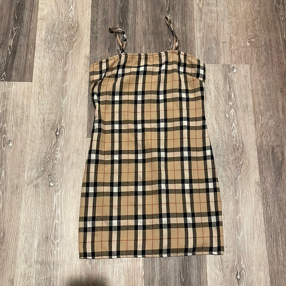 Plaid mini dress